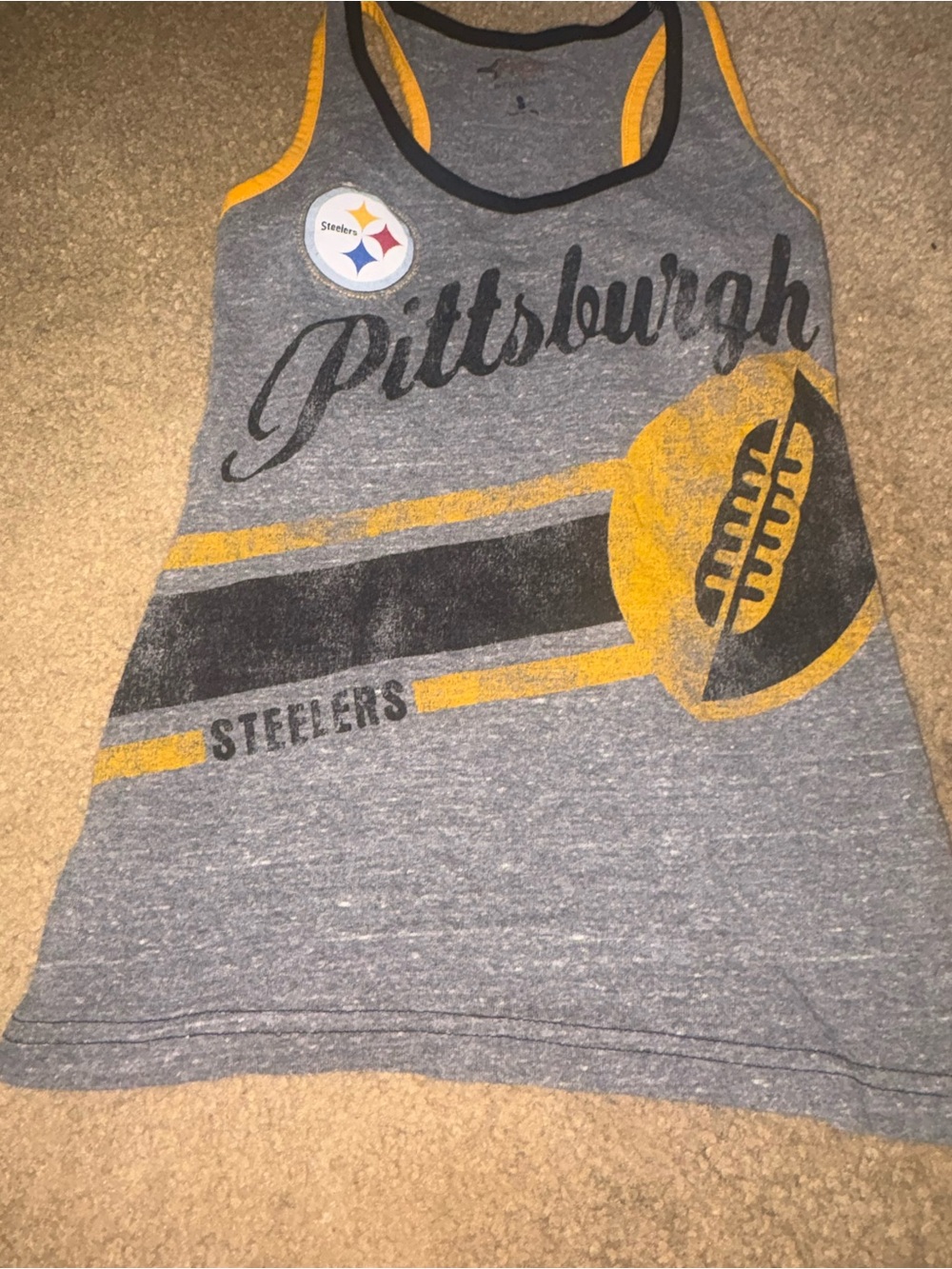 Pittsburgh Steelers G-III 4Her Tank Top Womens S Y2K Distressed NFL Footbal